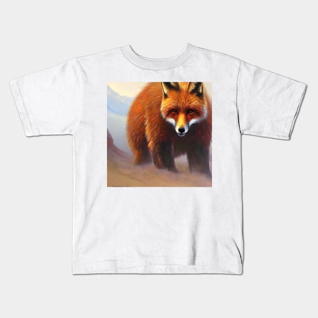 Bear Fox Kids T-Shirt by AHeustis